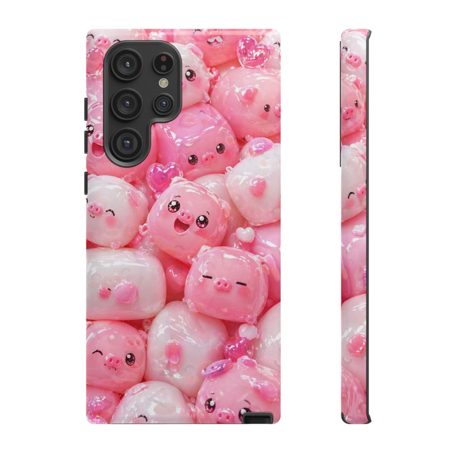 Cute Soft-Pink Character Protective Phone Case