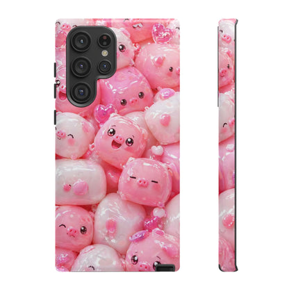 Cute Soft-Pink Character Protective Phone Case