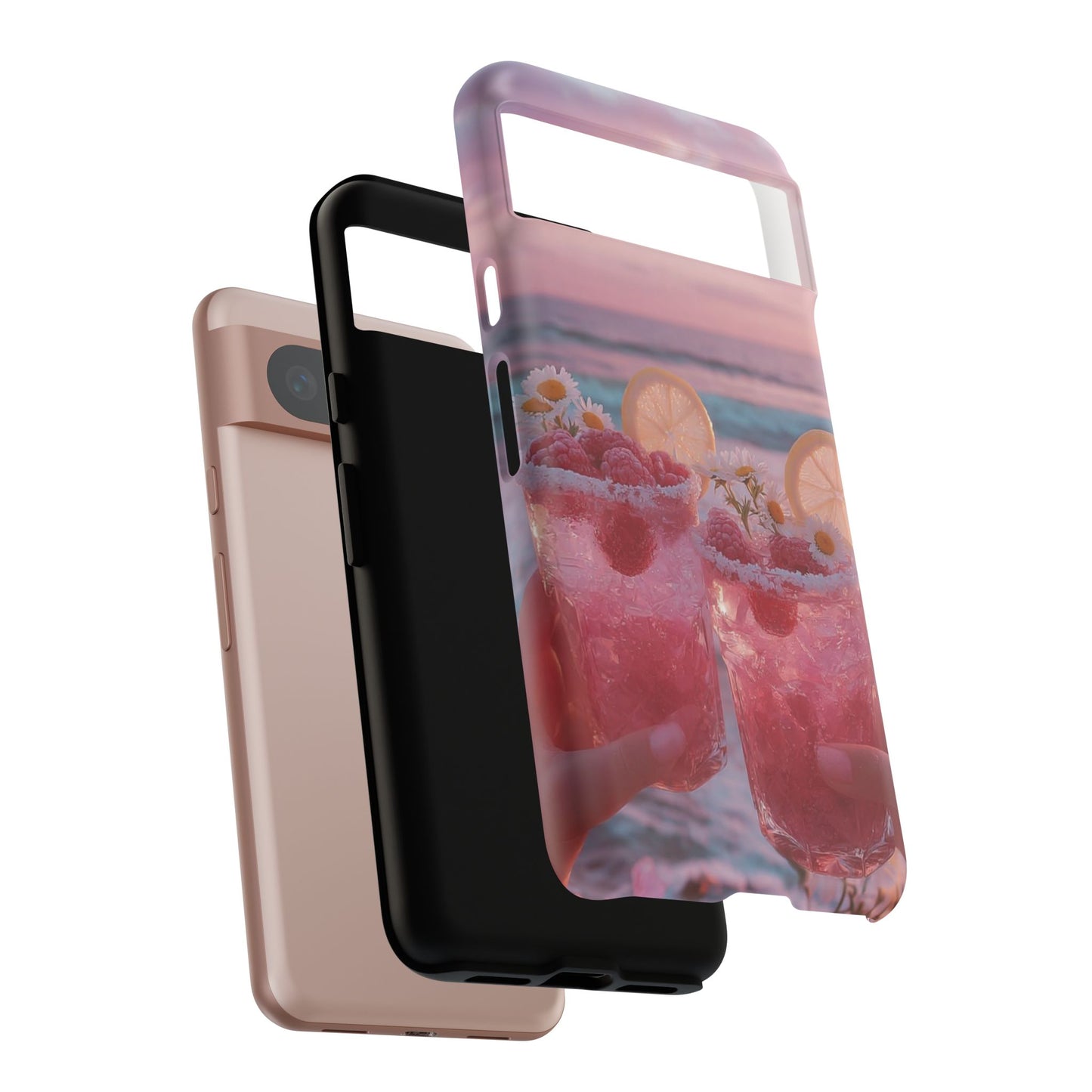 Pink Sunset Cocktail Phone Case — Beach Drink Protective Cover