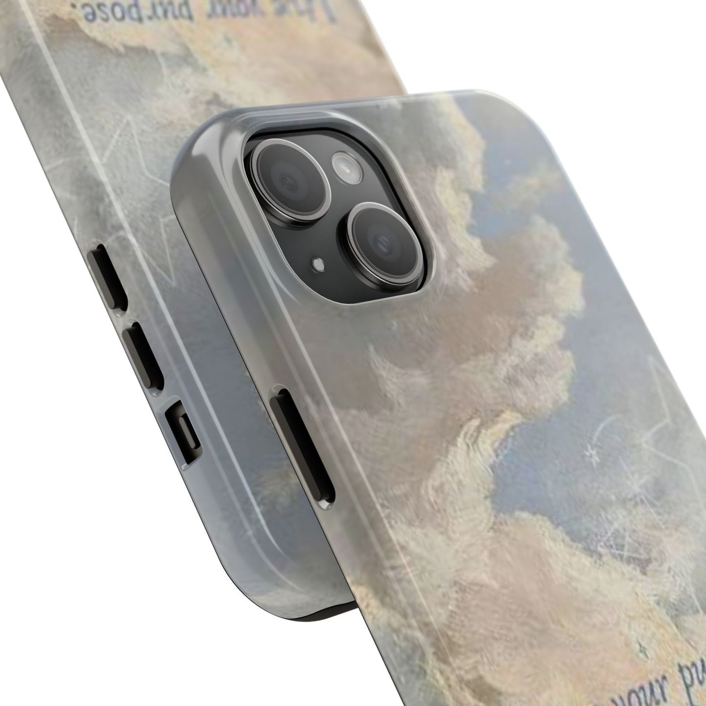 Cloudy Sky 'Live Your Purpose' Tough Phone Case — Motivational Protective Phone Cover