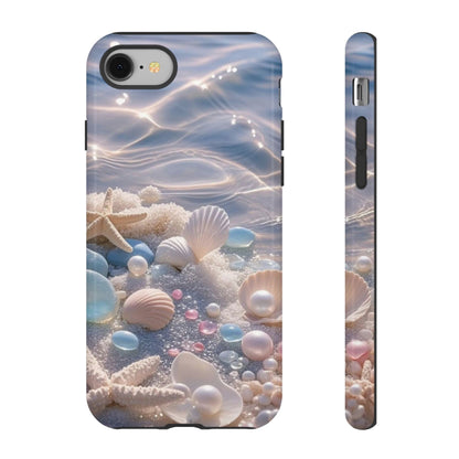 Seashell Pearl Phone Case — Pastel Beach Protective Tough Case