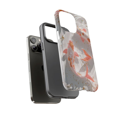 Koi Fish Phone Case "Serene Gold Fleck Watercolor"