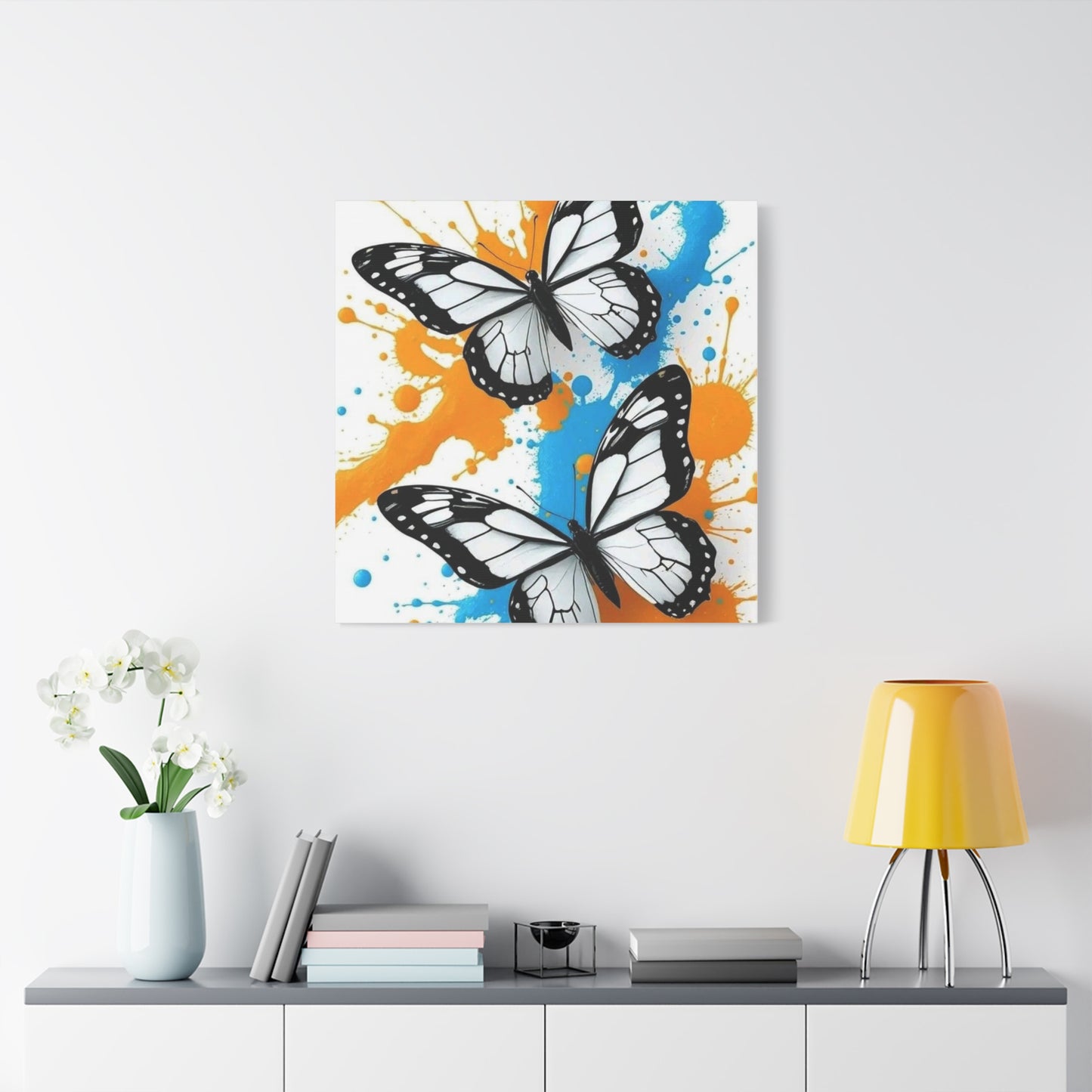 Butterfly Splash Canvas Wall Art — Matte Stretched Canvas