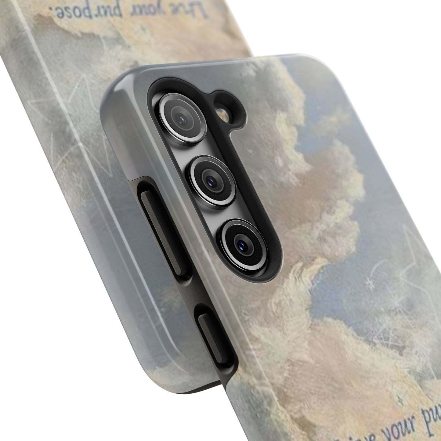 Cloudy Sky 'Live Your Purpose' Tough Phone Case — Motivational Protective Phone Cover