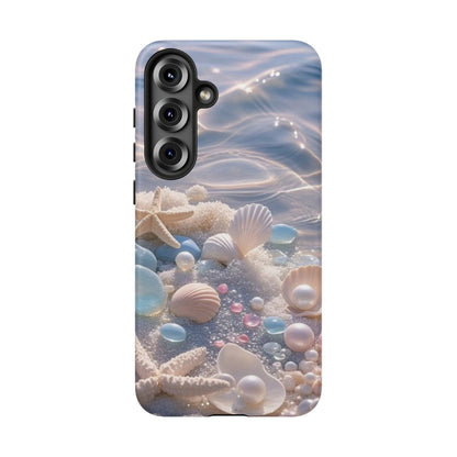 Seashell Pearl Phone Case — Pastel Beach Protective Tough Case