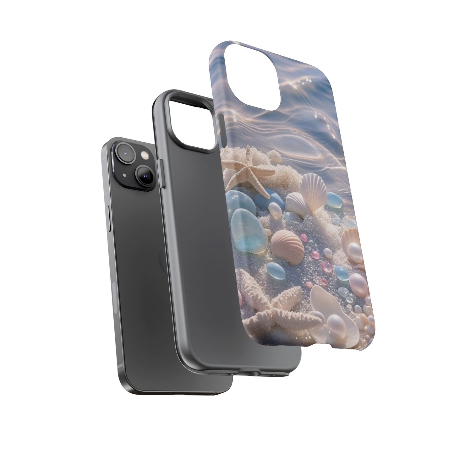 Seashell Pearl Phone Case — Pastel Beach Protective Tough Case