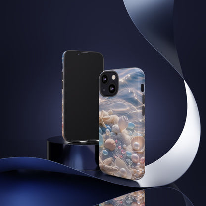 Seashell Pearl Phone Case — Pastel Beach Protective Tough Case