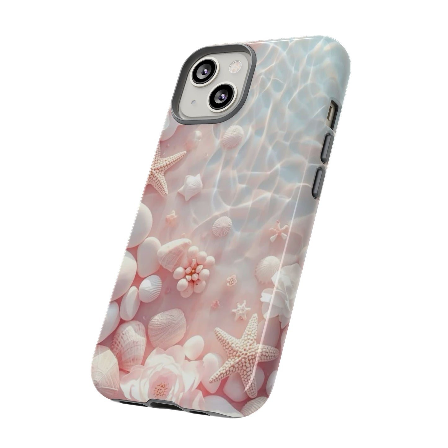 Phone Case — Pink Seashell Starfish Beach Waterproof Design