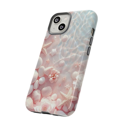 Phone Case — Pink Seashell Starfish Beach Waterproof Design