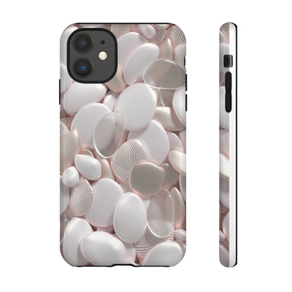 Phone Case – Soft Pink Pebble Pattern Protective Tough Case