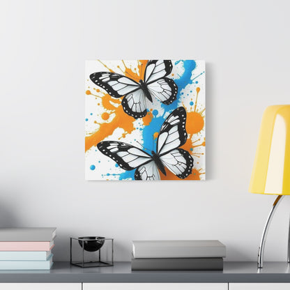 Butterfly Splash Canvas Wall Art — Matte Stretched Canvas