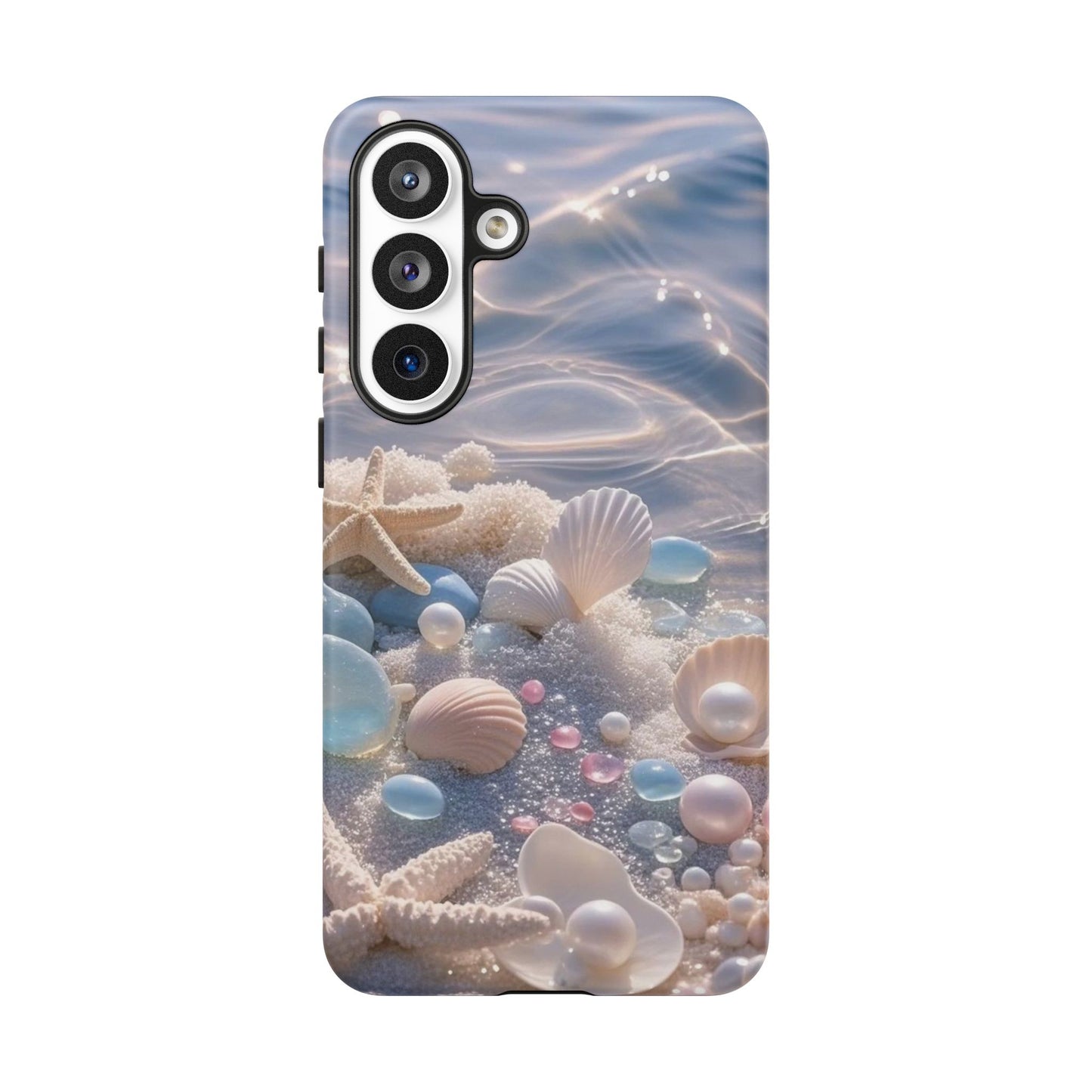 Seashell Pearl Phone Case — Pastel Beach Protective Tough Case