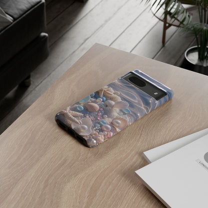 Seashell Pearl Phone Case — Pastel Beach Protective Tough Case