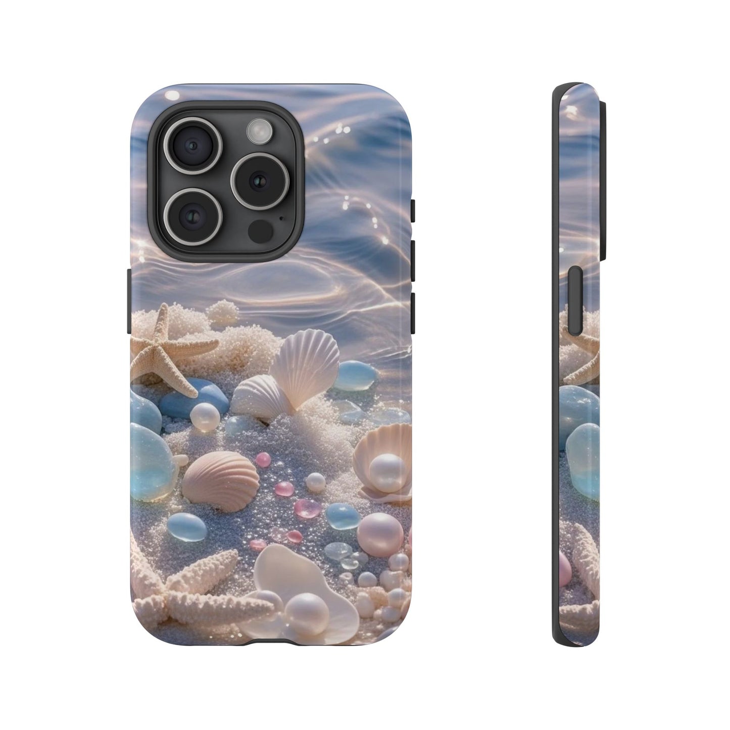 Seashell Pearl Phone Case — Pastel Beach Protective Tough Case