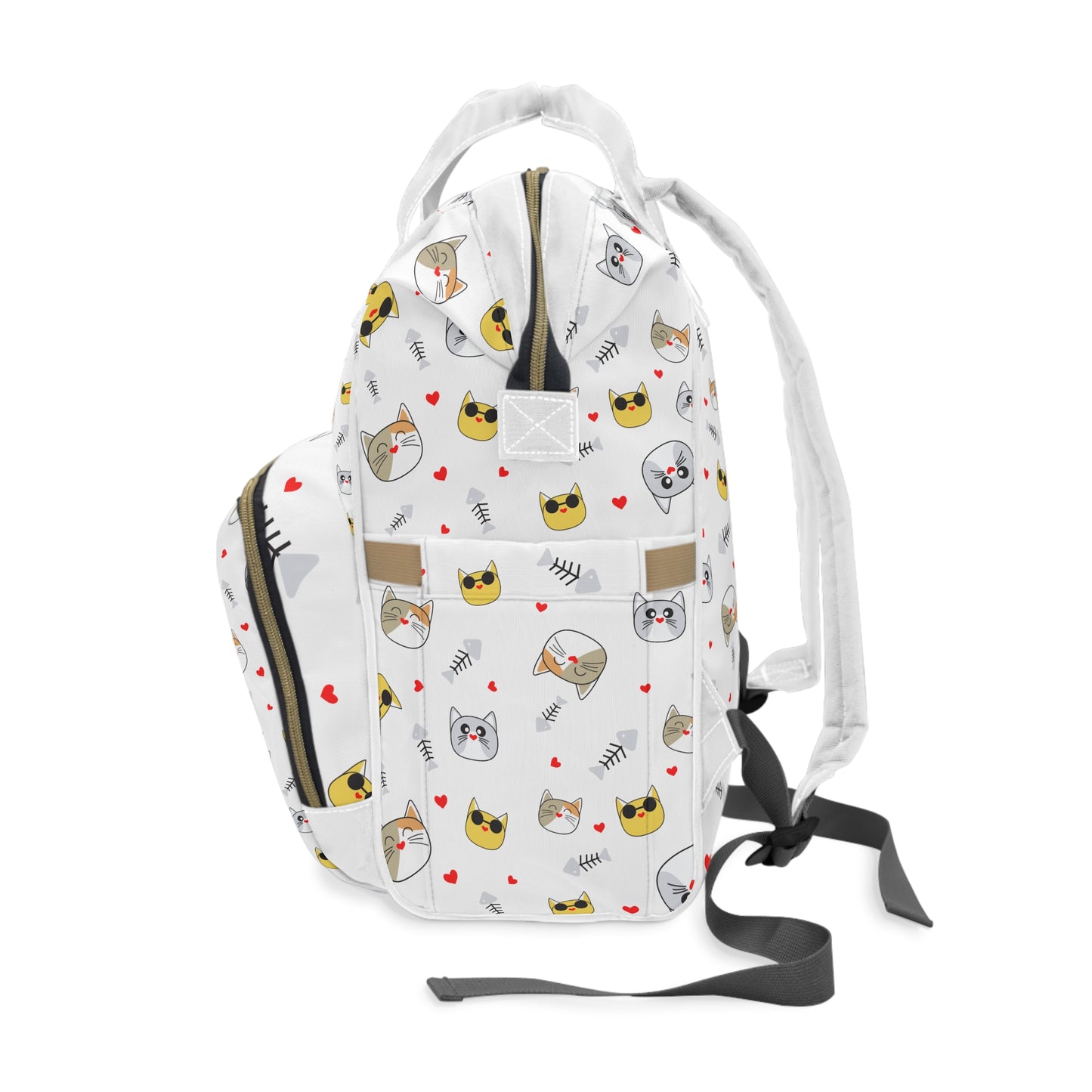 Cute Cat Print Diaper Backpack — Multifunctional Baby Travel Bag