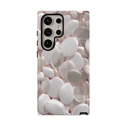 Phone Case – Soft Pink Pebble Pattern Protective Tough Case