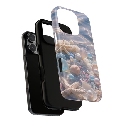 Seashell Pearl Phone Case — Pastel Beach Protective Tough Case