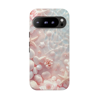 Phone Case — Pink Seashell Starfish Beach Waterproof Design
