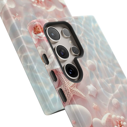 Phone Case — Pink Seashell Starfish Beach Waterproof Design