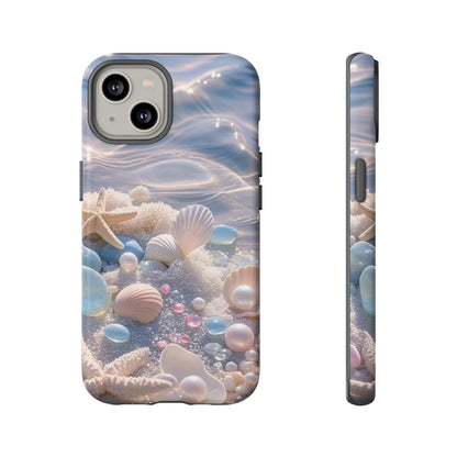 Seashell Pearl Phone Case — Pastel Beach Protective Tough Case