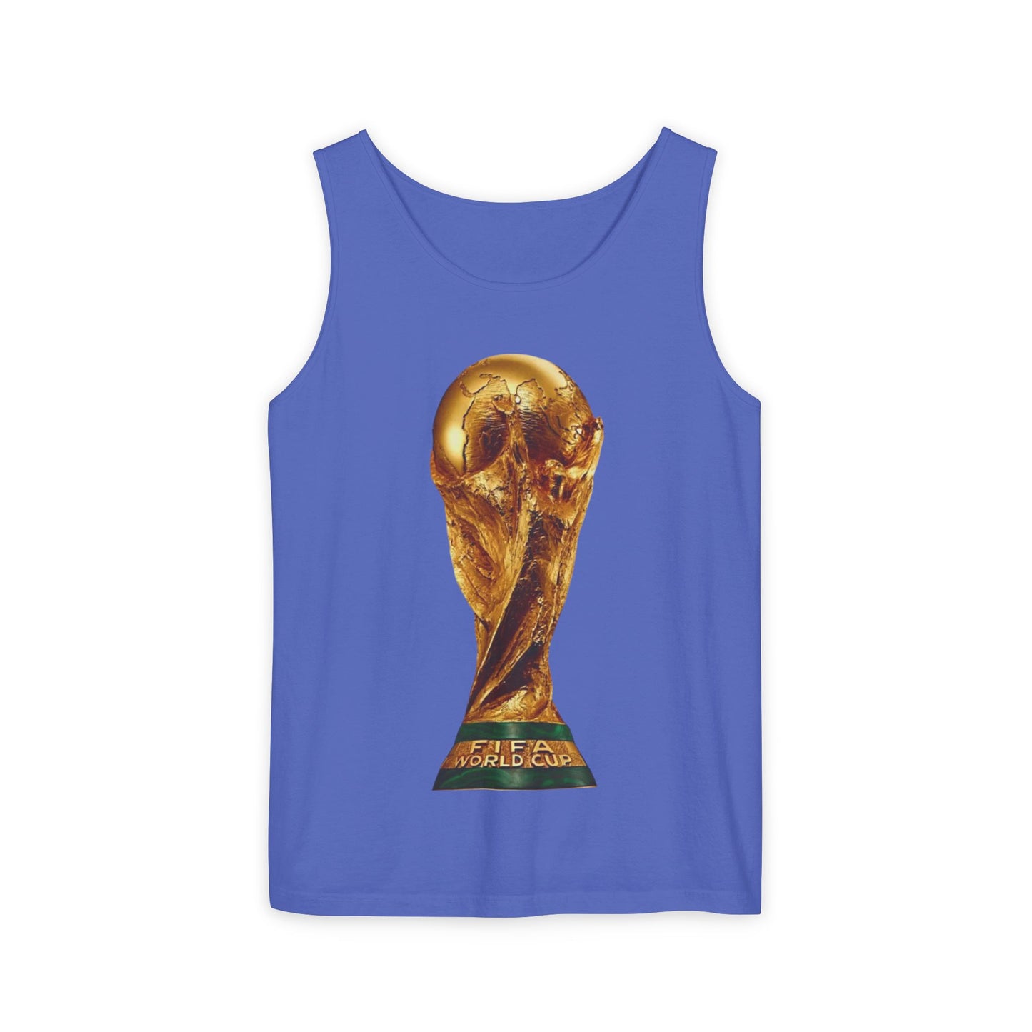 World Cup Trophy Tank Top — Gold FIFA Cup Soccer Fan Shirt
