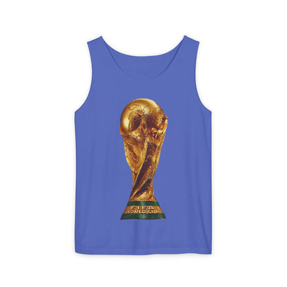 World Cup Trophy Tank Top — Gold FIFA Cup Soccer Fan Shirt