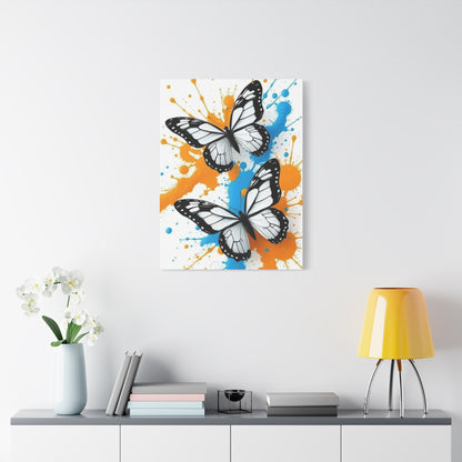 Butterfly Splash Canvas Wall Art — Matte Stretched Canvas