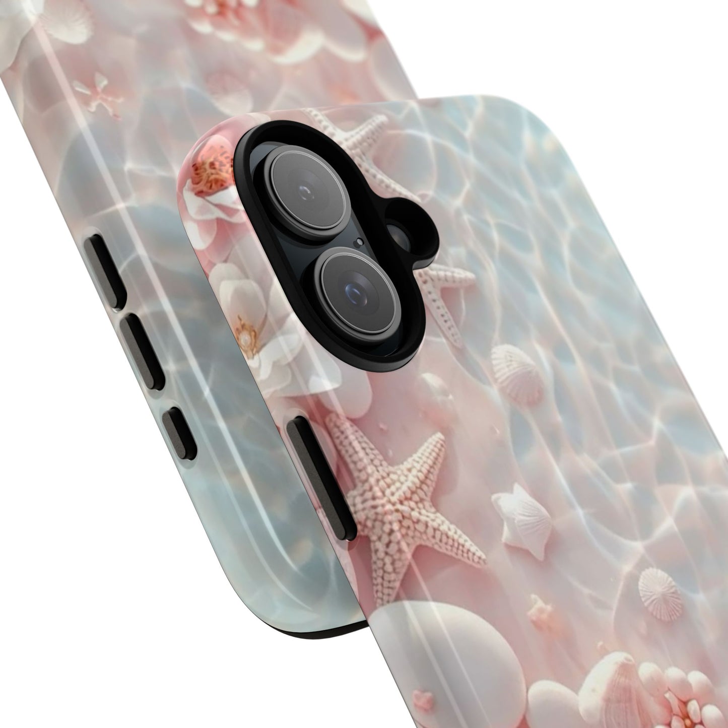 Phone Case — Pink Seashell Starfish Beach Waterproof Design