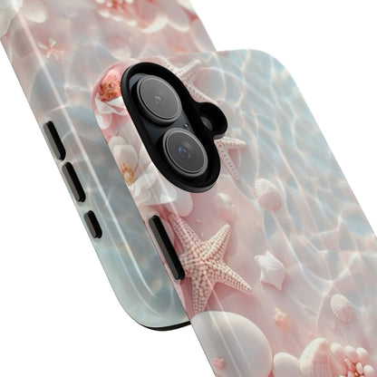 Phone Case — Pink Seashell Starfish Beach Waterproof Design