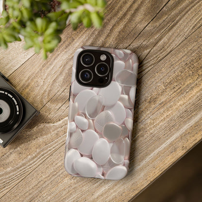 Phone Case – Soft Pink Pebble Pattern Protective Tough Case