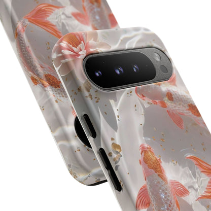 Koi Fish Phone Case "Serene Gold Fleck Watercolor"