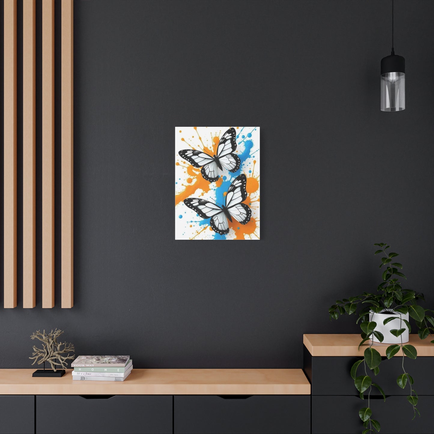 Butterfly Splash Canvas Wall Art — Matte Stretched Canvas