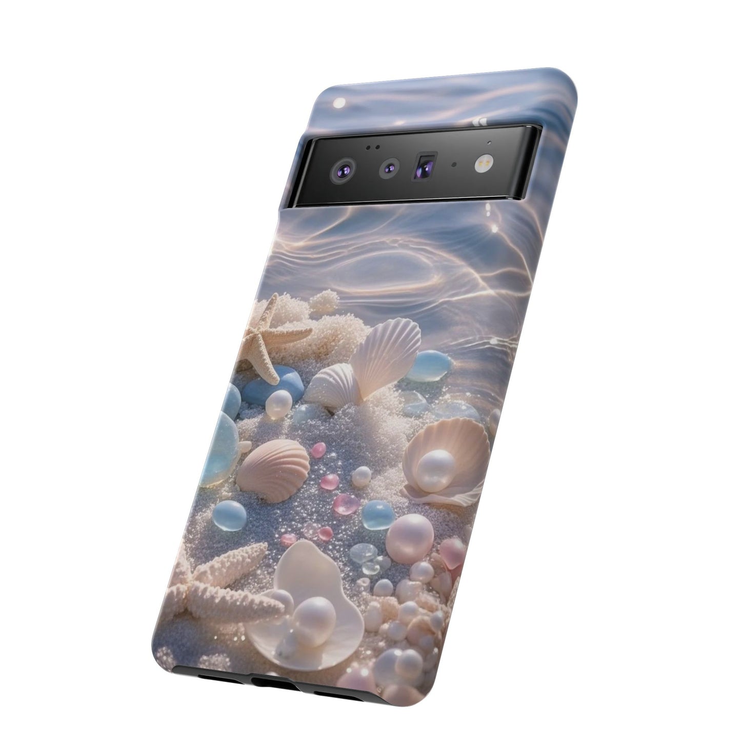 Seashell Pearl Phone Case — Pastel Beach Protective Tough Case