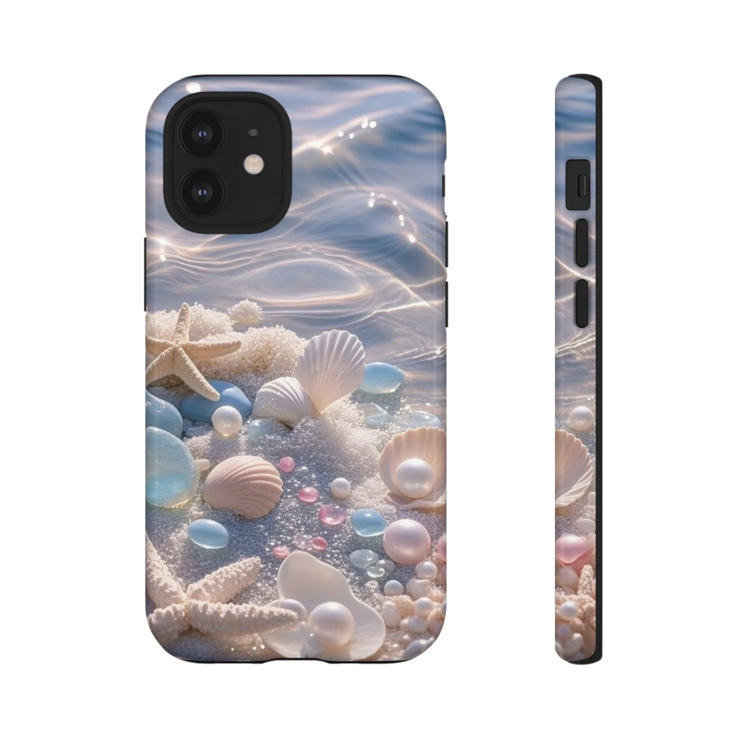 Seashell Pearl Phone Case — Pastel Beach Protective Tough Case