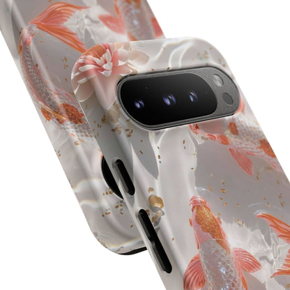 Koi Fish Phone Case "Serene Gold Fleck Watercolor"