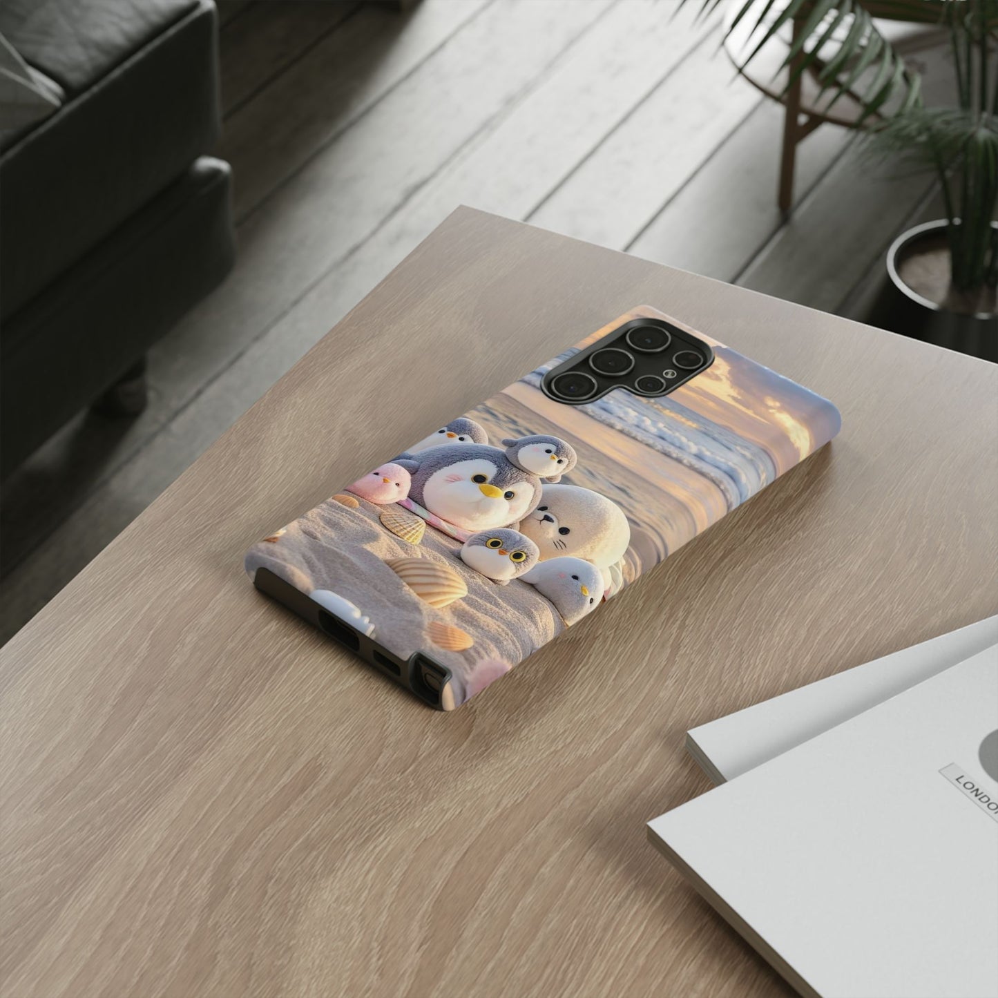 Cute Beach Penguin Phone Case "Kawaii Seaside Animal"