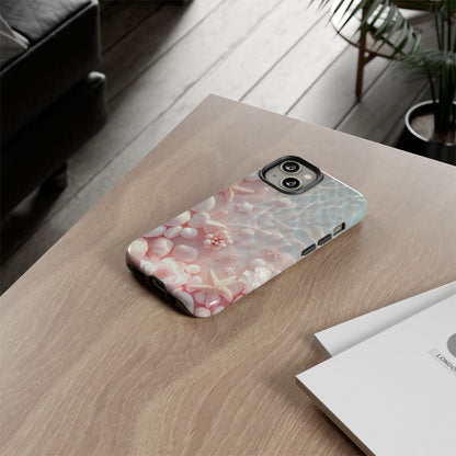 Phone Case — Pink Seashell Starfish Beach Waterproof Design