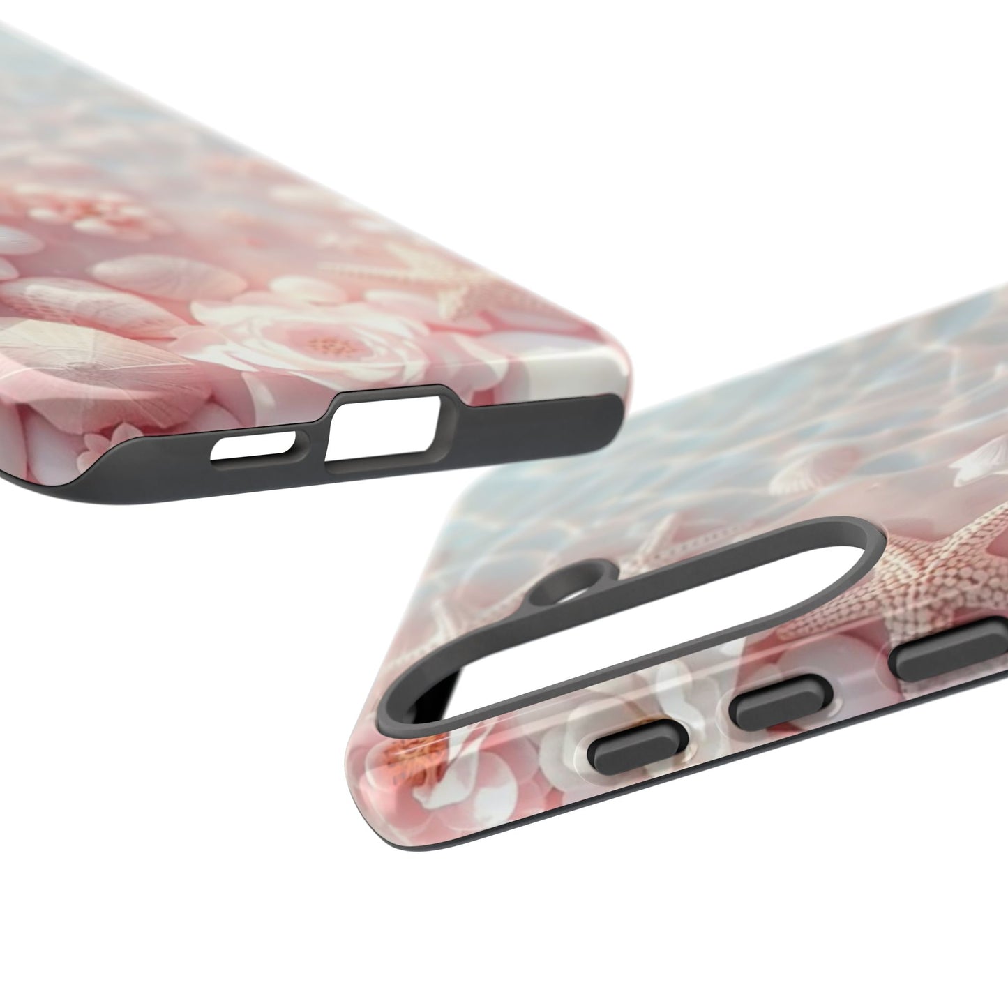 Phone Case — Pink Seashell Starfish Beach Waterproof Design