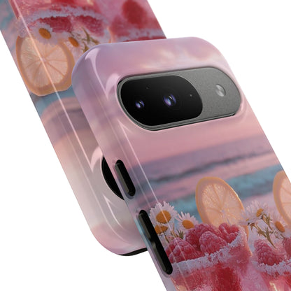 Pink Sunset Cocktail Phone Case — Beach Drink Protective Cover