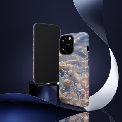 Seashell Pearl Phone Case — Pastel Beach Protective Tough Case