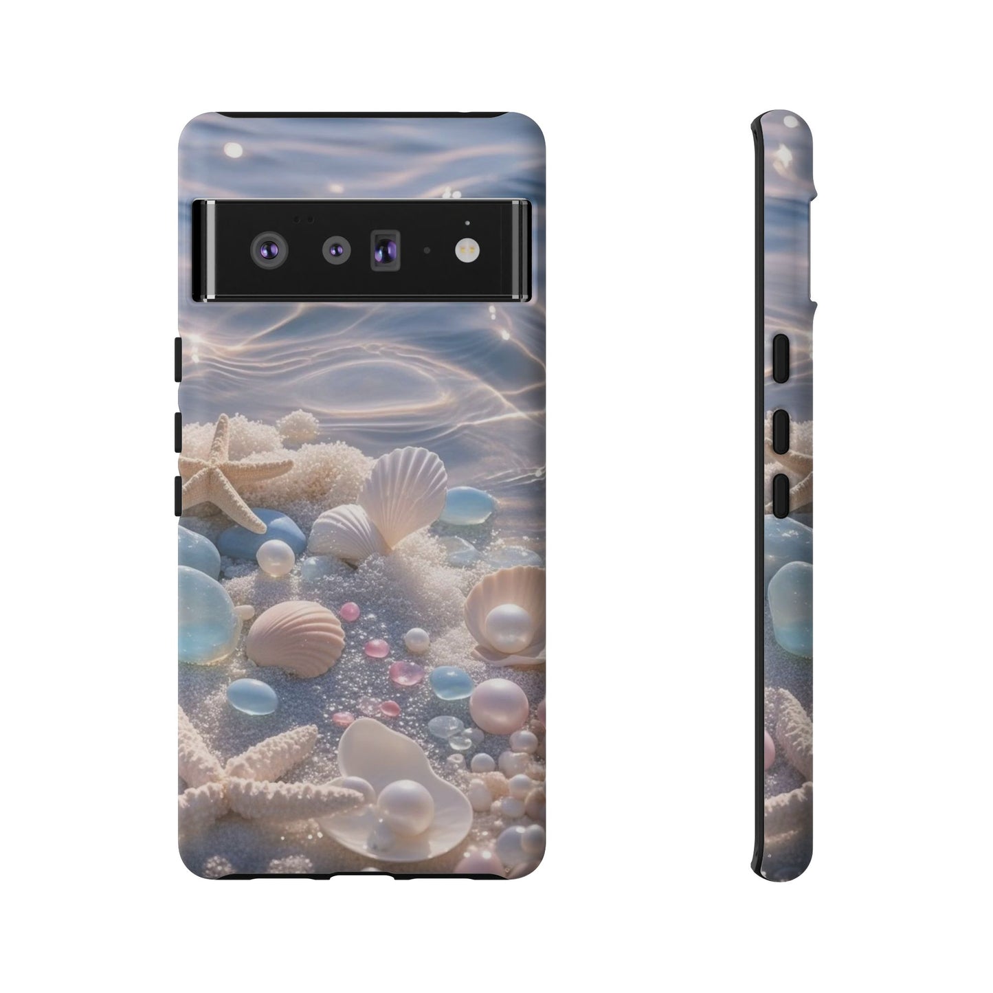 Seashell Pearl Phone Case — Pastel Beach Protective Tough Case
