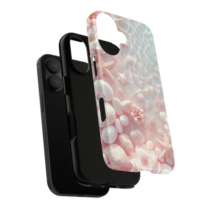 Phone Case — Pink Seashell Starfish Beach Waterproof Design