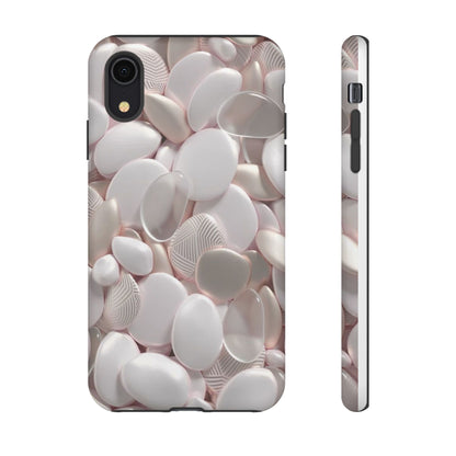 Phone Case – Soft Pink Pebble Pattern Protective Tough Case