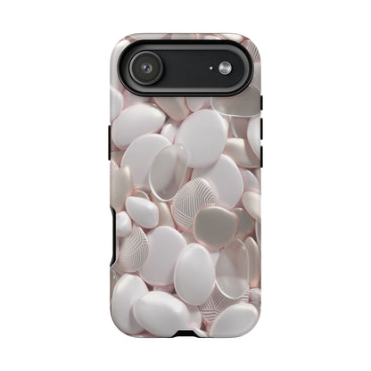 Phone Case – Soft Pink Pebble Pattern Protective Tough Case