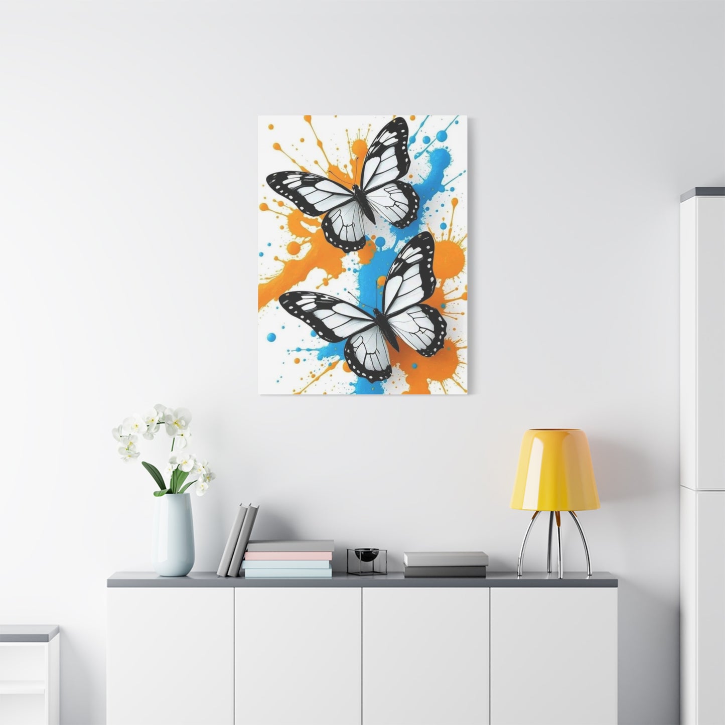 Butterfly Splash Canvas Wall Art — Matte Stretched Canvas