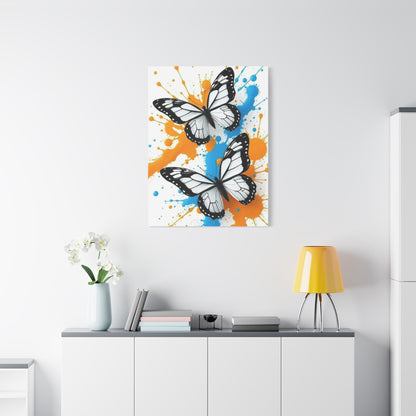 Butterfly Splash Canvas Wall Art — Matte Stretched Canvas