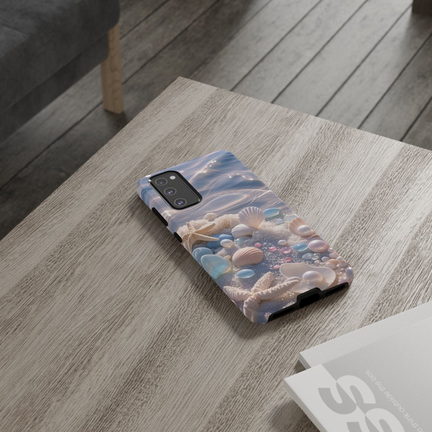 Tough Cases — Pastel Seashell Phone Case (Beach Shells, Pearls & Starfish)