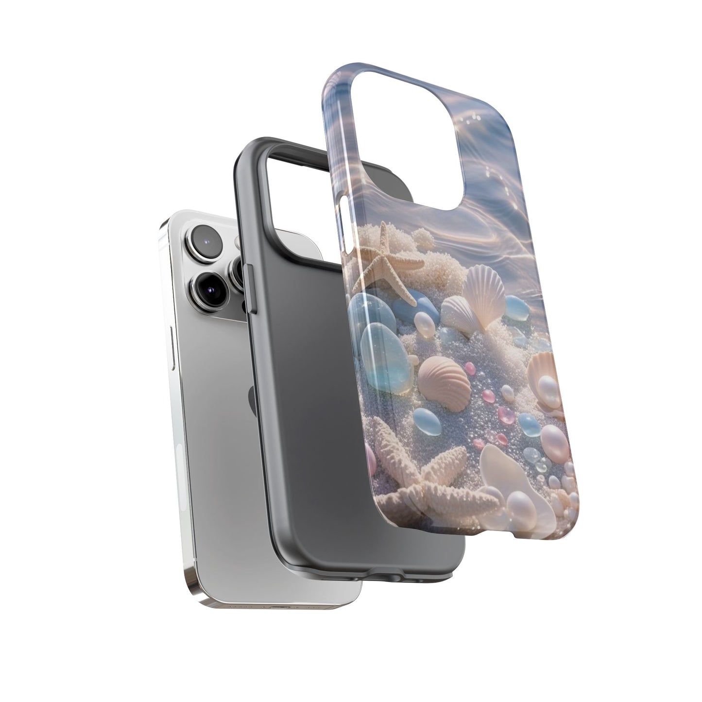 Seashell Pearl Phone Case — Pastel Beach Protective Tough Case