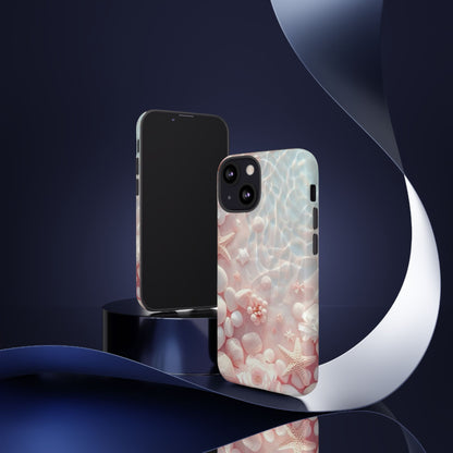 Phone Case — Pink Seashell Starfish Beach Waterproof Design