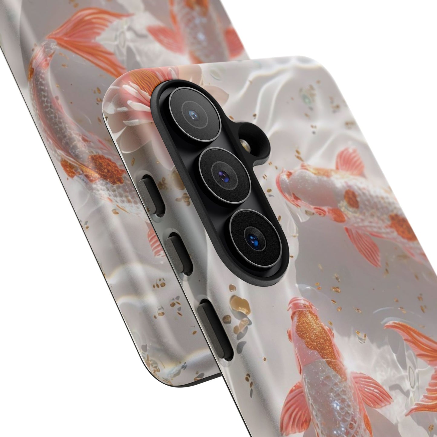 Koi Fish Phone Case "Serene Gold Fleck Watercolor"